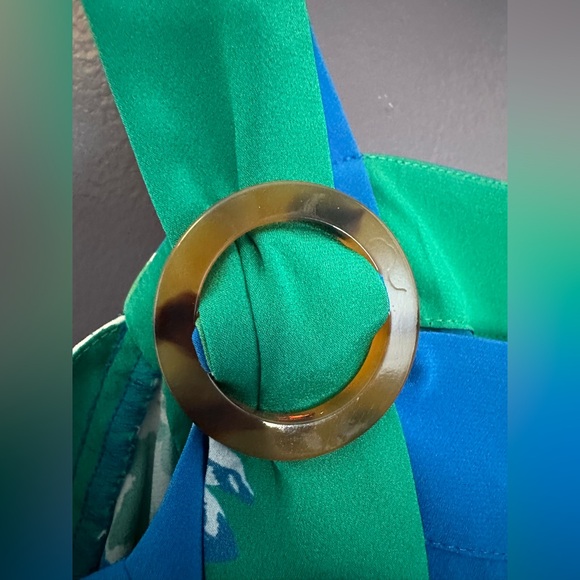 TANYA TAYLOR Open Shoulder Floral Silk Blouse NWOT Size 8 - Picture 5 of 10